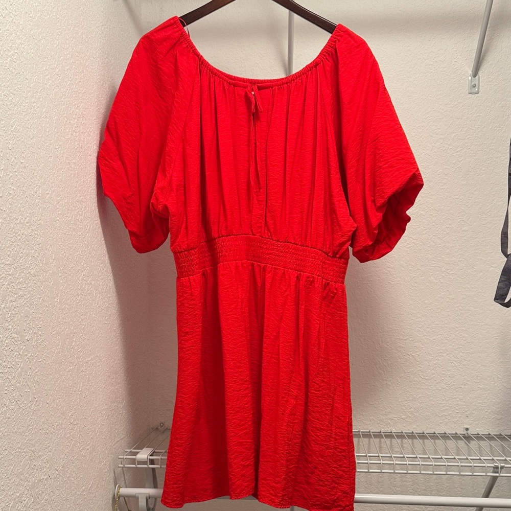 Nine West Vibrant Red Mini Dress